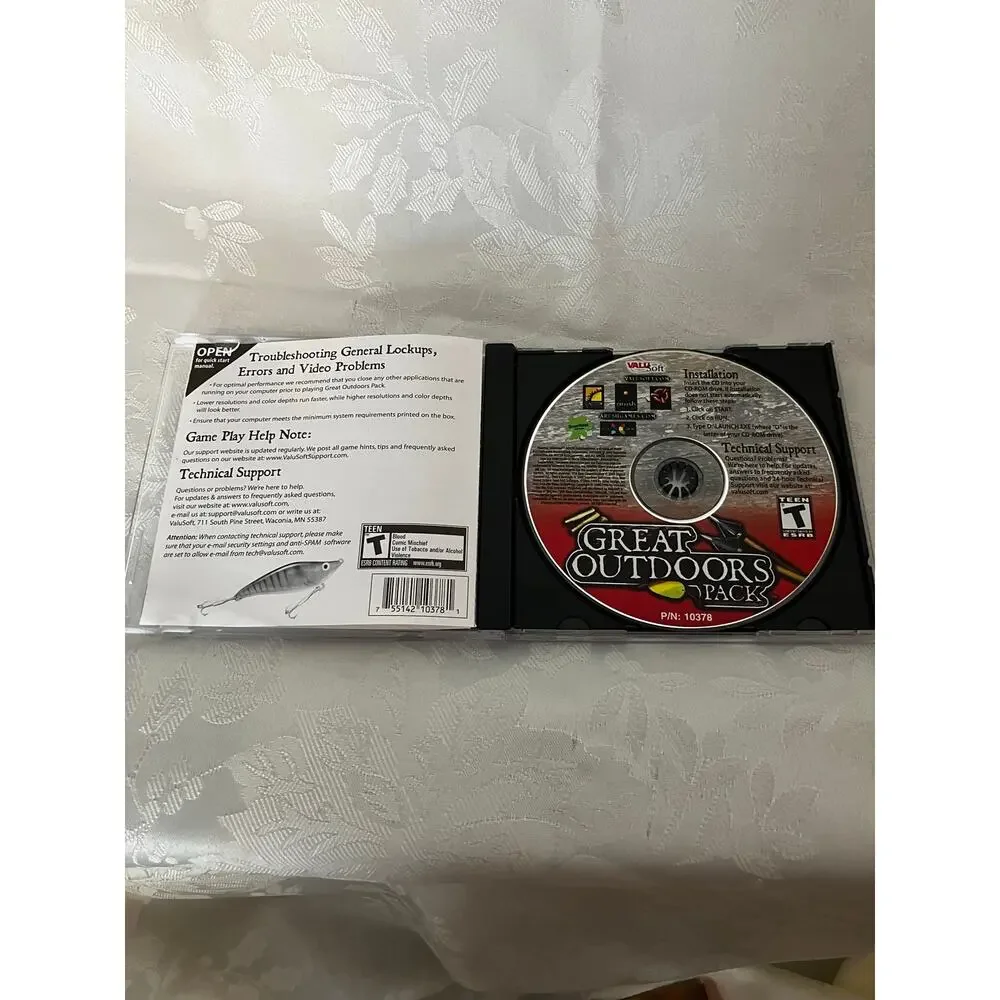 1994-1996 Great Outdoor Pack PC Cd-Rom Hunting Unlimited USA Bass Deer's Revenge
